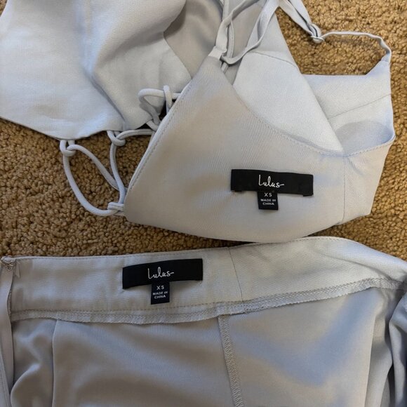 Lulus Baby Blue Short/Shirt Set - Picture 3 of 6